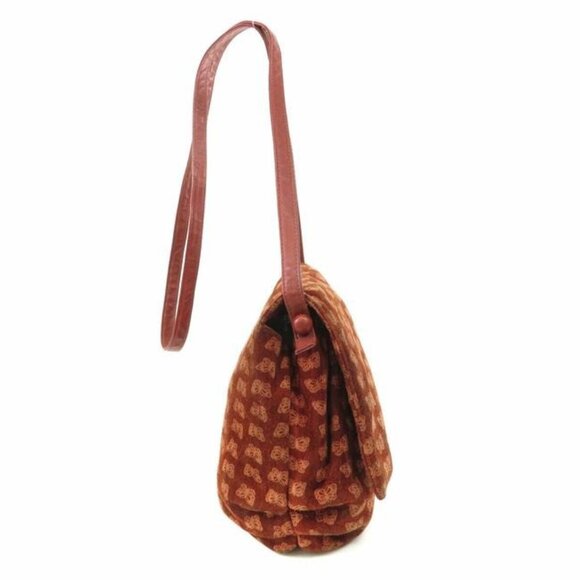 Bottega Veneta Vintage Drawstring Top w Envelope Embossed Orange Butterfly Flap - Picture 6 of 11